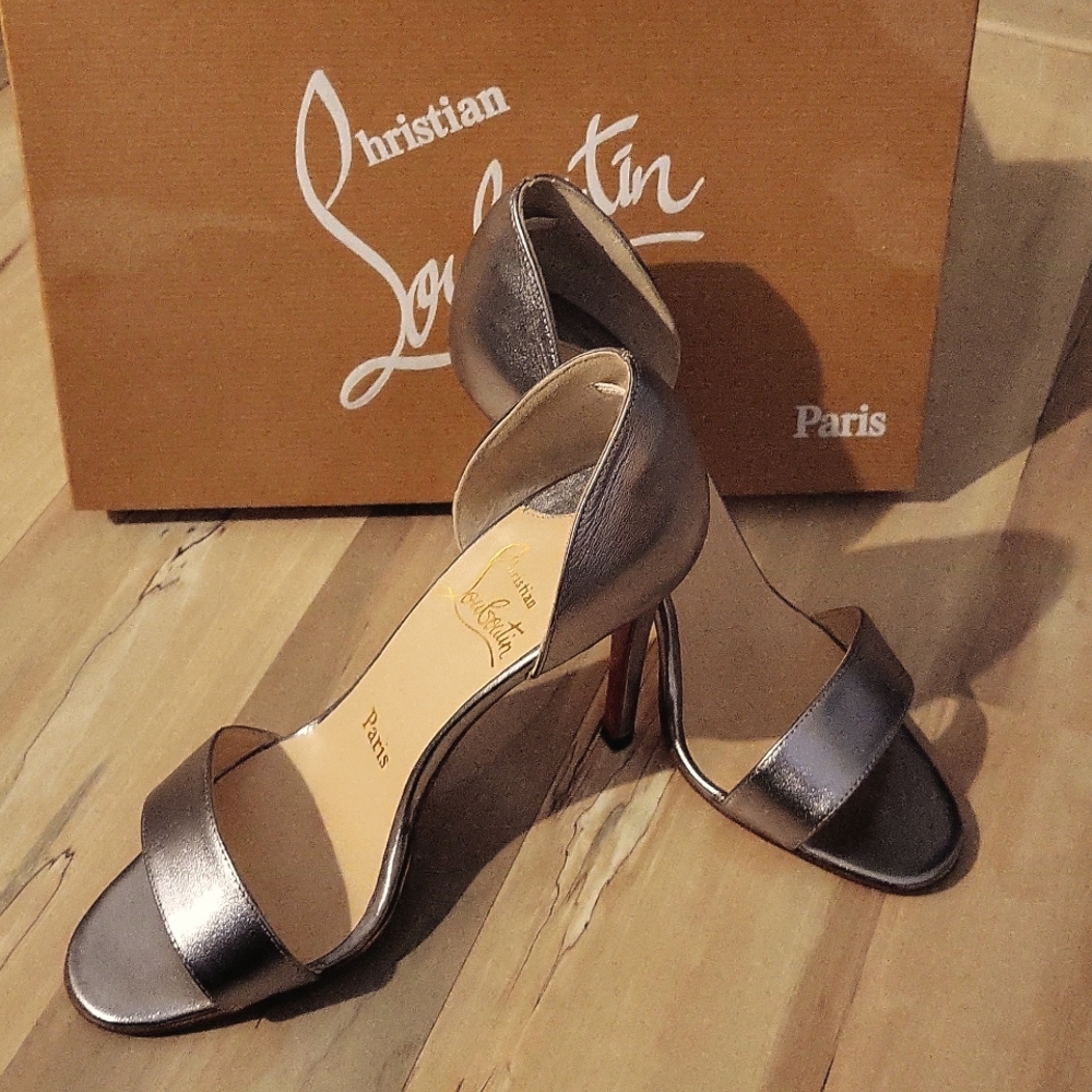 Silver Christian Louboutin heels